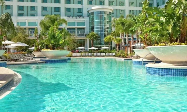 Refreshing outdoor pool at Hilton Orlando.