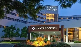 Hotel exterior at Hyatt Regency New Brunswick.