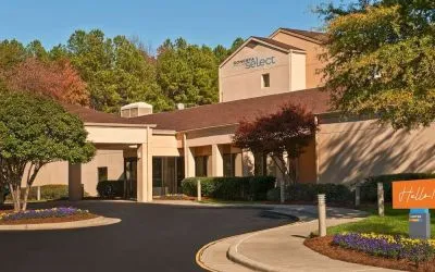 Entrance at Sonesta Select Raleigh Durham Airport Morrisville.