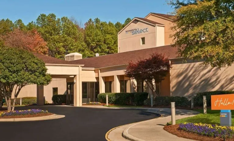 Entrance at Sonesta Select Raleigh Durham Airport Morrisville.