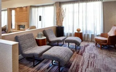 Lounge seating at Sonesta Select Raleigh Durham Airport Morrisville.