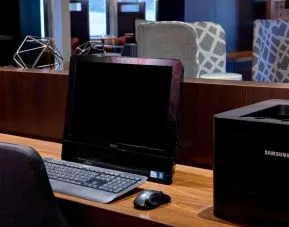 Business center with computer and printer at Sonesta Select Kansas City Airport Tiffany Springs.