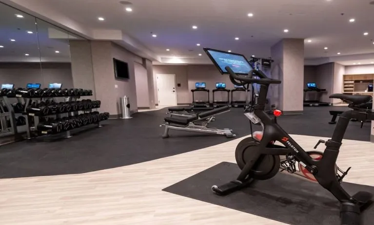 Fitness center at Hilton Crystal City At Washington Reagan National Airport.