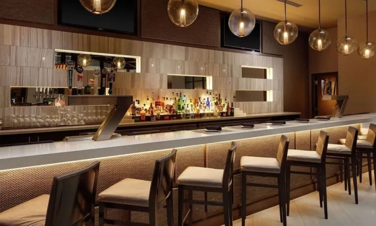 Hotel bar at Embassy Suites By Hilton Crystal City-National Airport.
