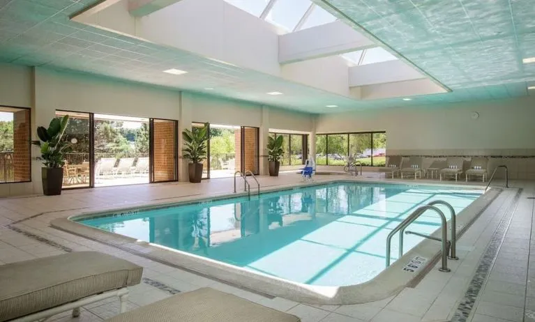 Relaxing indoor pool at DoubleTree By Hilton Lisle-Naperville.
