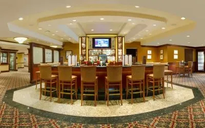 Hotel bar at DoubleTree By Hilton Lisle-Naperville.