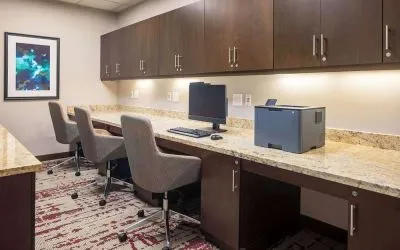 Business center at Hilton Garden Inn Washington DC/Georgetown Area.