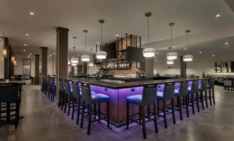 Hotel bar at DoubleTree By Hilton Canton Downtown.