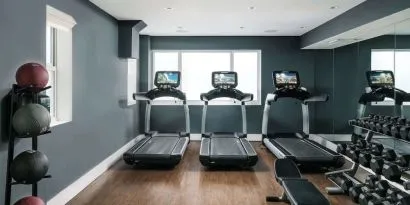 Well equipped fitness center at Nautilus Sonesta Miami Beach.
