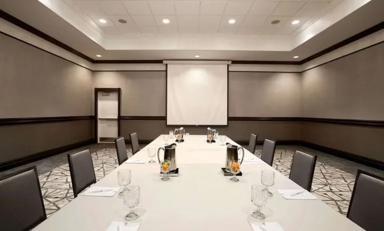 Professional meeting room at Embassy Suites By Hilton San Francisco Airport Waterfront.
