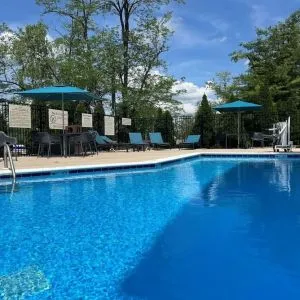 Refreshing outdoor pool at Hampton Inn Bloomington.