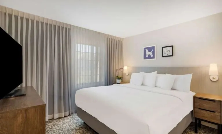 King bed at Sonesta ES Suites Denver South - Park Meadows.