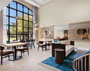 Lobby workspace, perfect for co-working at Sonesta ES Suites Denver South - Park Meadows.