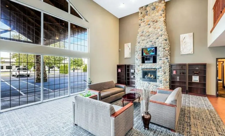 Coworking lounge at Quality Inn & Suites Liberty Lake - Spokane Valley.