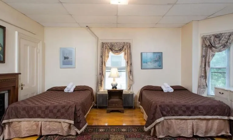Bright and spacious day use twin room at The Farrington Inn.