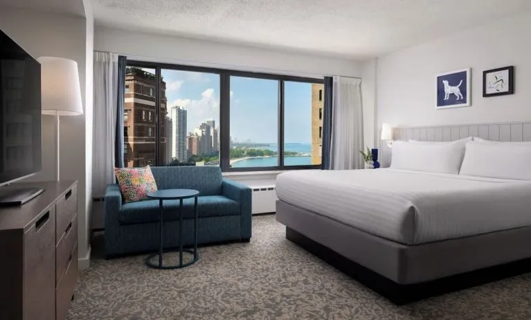 Bright and spacious day use room with sofa and private bathroom at Sonesta ES Suites Chicago Downtown Magnificent Mile - Medical.