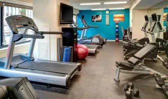 Fully equipped fitness center at Sonesta ES Suites Chicago Downtown Magnificent Mile - Medical.