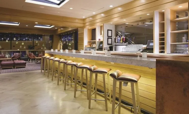 Hotel bar at DoubleTree By Hilton Tulsa-Downtown.

