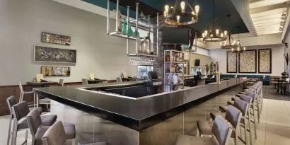 Hotel bar at DoubleTree By Hilton Albuquerque.