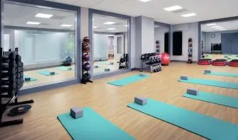 Yoga mats available at Palmer House A Hilton Hotel.