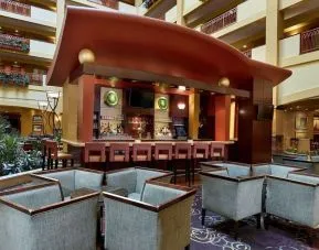 Hotel bar at Embassy Suites By Hilton Hampton Convention Center.