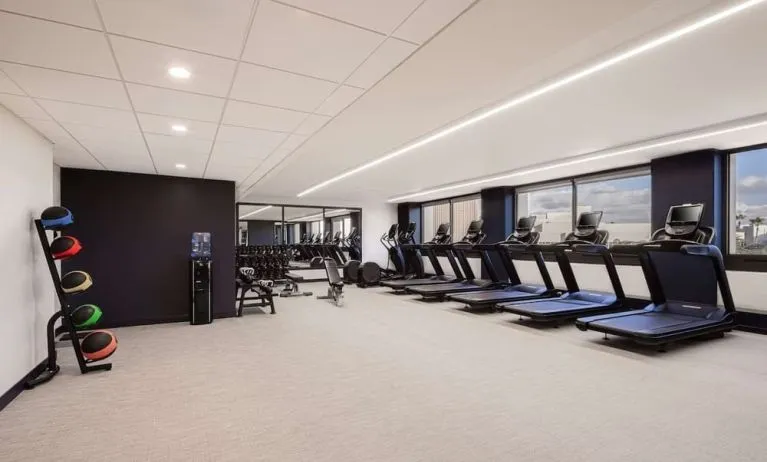 Spacious fitness center at Hotel Fera Anaheim, A DoubleTree By Hilton.