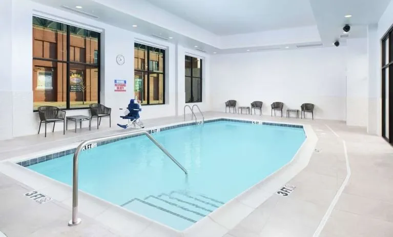 Relaxing indoor pool at Hilton Garden Inn Memphis Downtown.