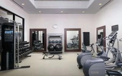 Fitness center at Hilton Garden Inn Memphis Downtown.