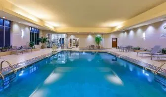 Refreshing indoor pool at Embassy Suites By Hilton Nashville South Cool Springs.