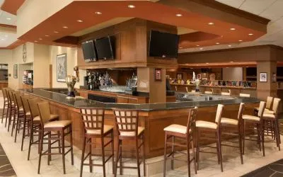 Hotel bar at Embassy Suites By Hilton Nashville South Cool Springs.