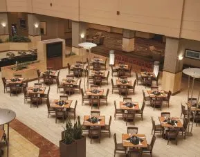 Dining area perfect for coworking at Embassy Suites By Hilton Nashville South Cool Springs.