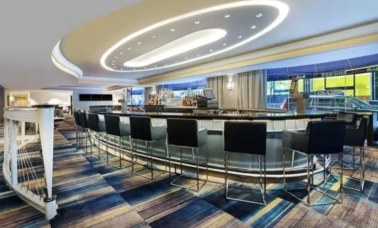 Hotel bar at New York Hilton Midtown.