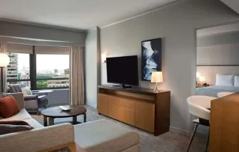 Day use room with living area at New York Hilton Midtown.
