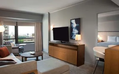 Day use room with living area at New York Hilton Midtown.