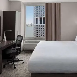 Day use room with work station at Hilton Garden Inn NYC Financial Center/Manhattan Downtown.

