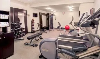 Fitness center at Hilton Garden Inn NYC Financial Center/Manhattan Downtown.
