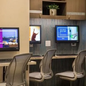 Business center at Hilton Garden Inn NYC Financial Center/Manhattan Downtown.
