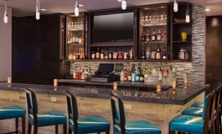 Hotel bar at Hilton Garden Inn NYC Financial Center/Manhattan Downtown.
