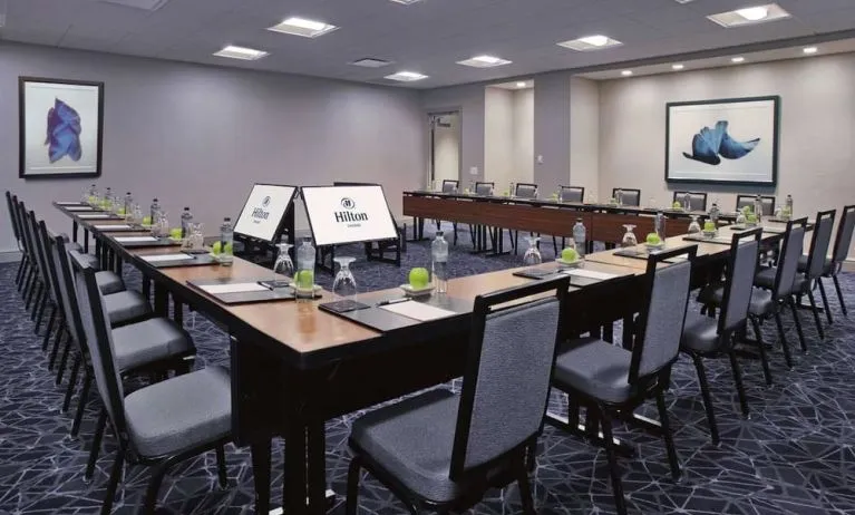 Spacious meeting room at Hilton Chicago.