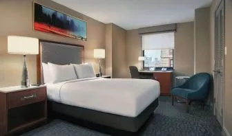 Day use room with work desk at Hilton Chicago.