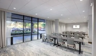 Spacious meeting room at Doubletree By Hilton Houston Medical Center Hotel & Suites.
