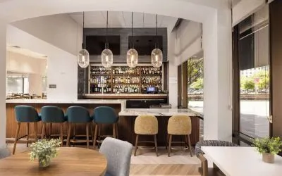 Hotel bar at Doubletree By Hilton Houston Medical Center Hotel & Suites.