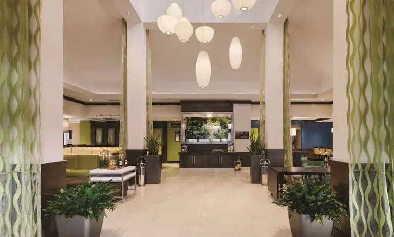 Lobby lounge at Hilton Garden Inn Houston NW/Willowbrook.
