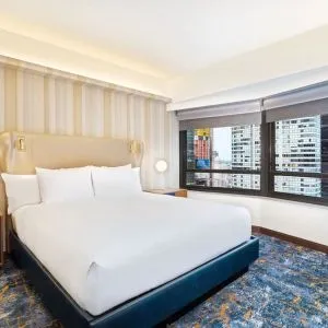 Bright and spacious day use room at New York Hilton Midtown.