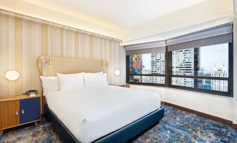 Bright and spacious day use room at New York Hilton Midtown.