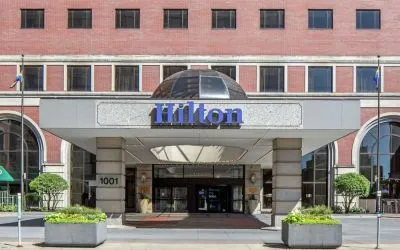 Entrance at Hilton Minneapolis.
