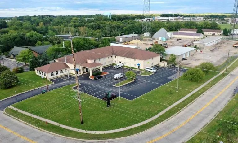 Hotel exterior at Quality Inn & Suites Woodstock Near Lake Geneva.