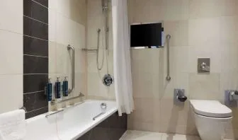 Guest bathroom at Hilton London Syon Park.