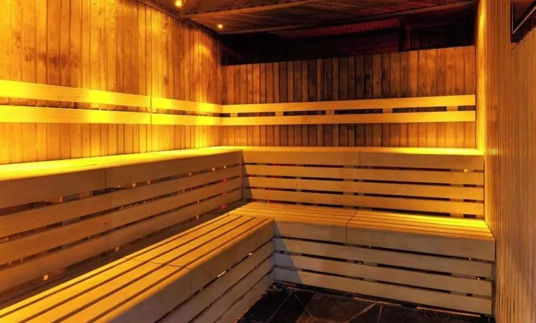 Spa and sauna at Hilton London Syon Park.