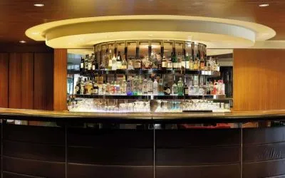 Hotel bar at Hilton London Syon Park.